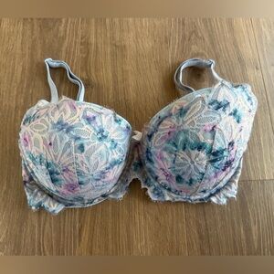Victoria's Secret Pink Date Push-Up Bra Floral Multicolor 36DD